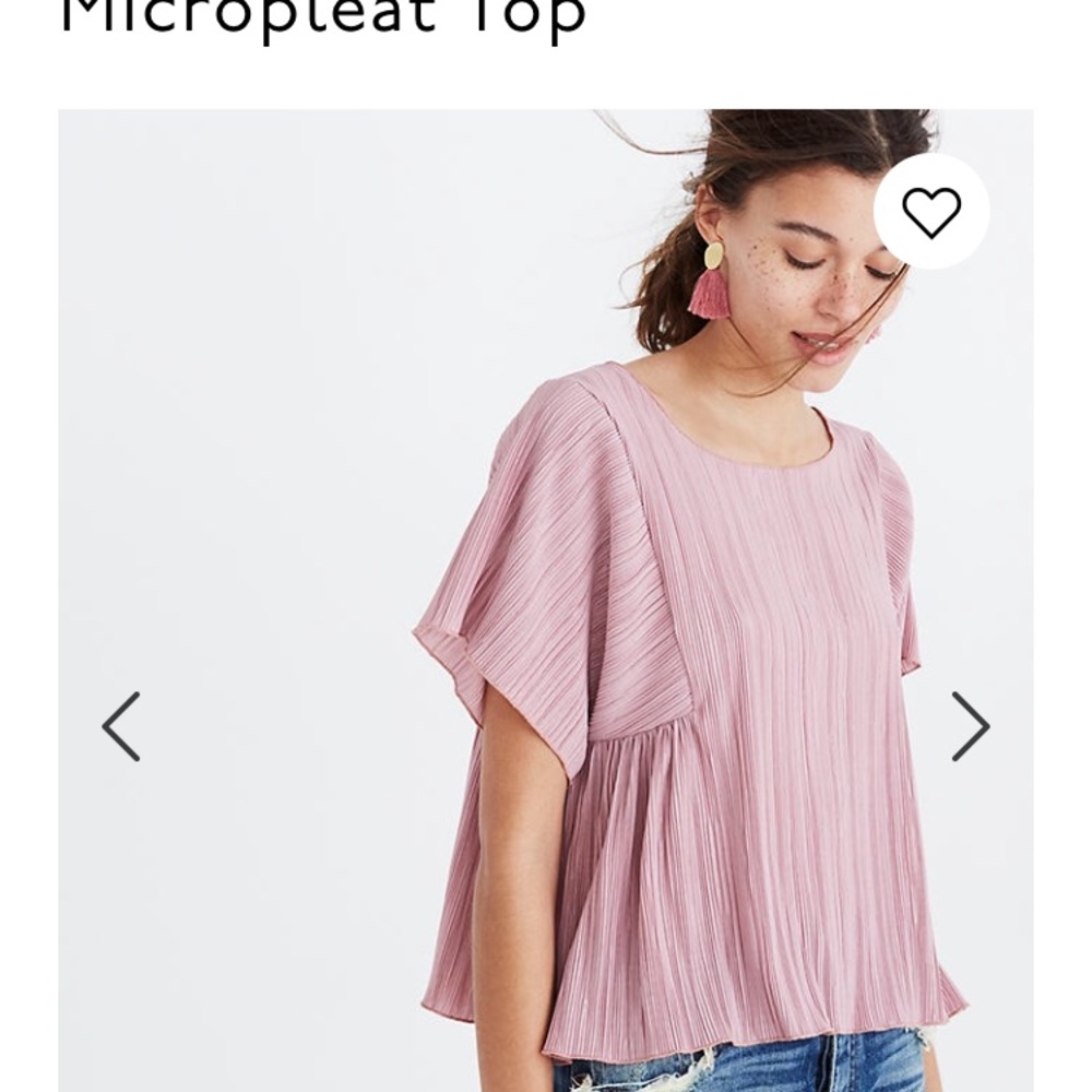 Madewell short sleeve swing top cream small